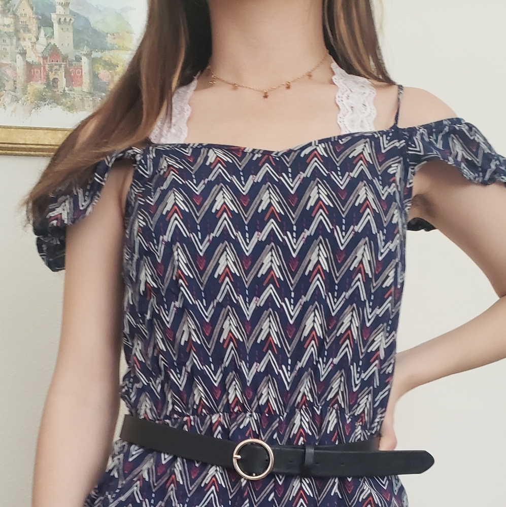 h&m tribal off shoulder romper